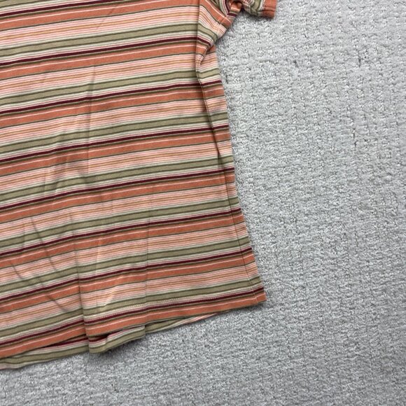 Columbia Retro Striped T-Shirt Women’s Sz M Salmon Pink Boho Outdoor Casual Top - Picture 13 of 14